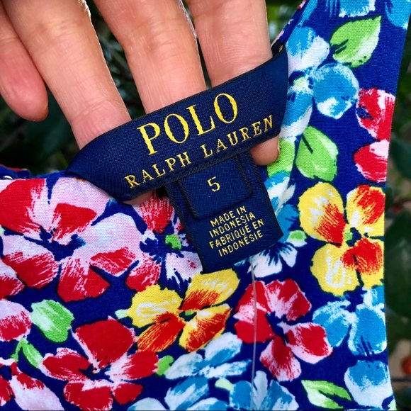 👗 NWT! Polo Ralph Lauren Girls Floral Dress - Picture 3 of 8